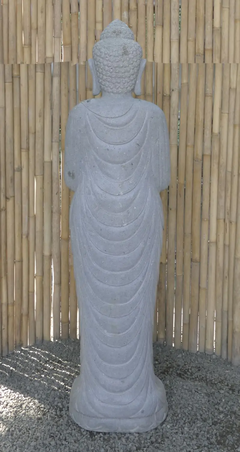  Product image 5 of the product “Standing Buddha made of Riverstone, position Namaskara , H. 180cm. ”